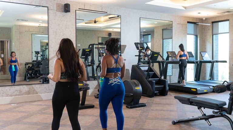 Fitness center with cardio and strength equipment