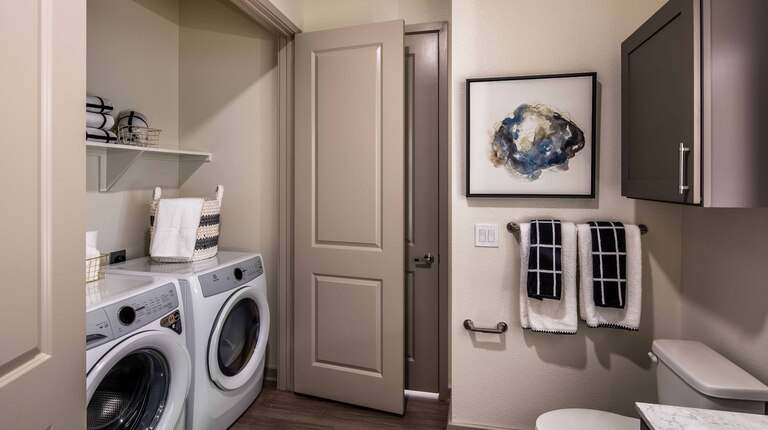 Full-size washer and dryer in-unit