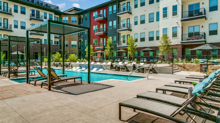 Resort-style pool and expansive sundeck