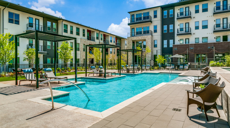 Resort-style pool and expansive sundeck