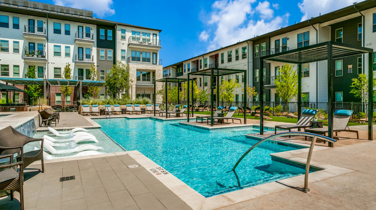 Resort-style pool and expansive sundeck